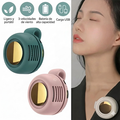 Mini Ventilador Portátil con Clip — Recargable por USB, 3 Velocidades, Silencioso